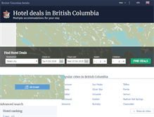 Tablet Screenshot of britishcolumbiahotels.net